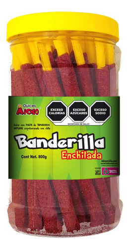 Banderillas De Tamarindo Enchilado 40 Pzs 800 Gr Dulces