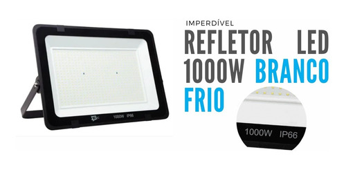 Imagem 1 de 6 de Refletor Holofote Led 1000w Branco Frio Ip66