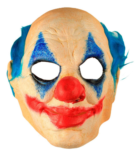 Máscara De Halloween Pepinillo El Payaso Azul Látex Horror Color Multicolor