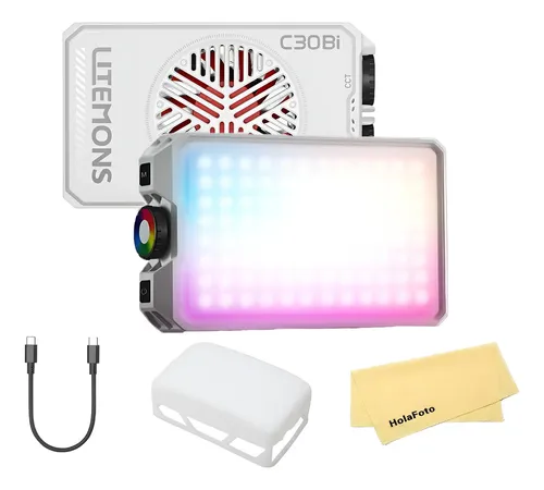 Luce video LED portatile da 60 W Pro COB Luce fotografica bicolore 2800 K-7500 K per riprese all'aperto portatili in streaming live  44