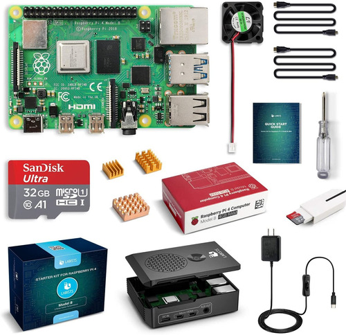 Labists Raspberry Pi 4 Modelo B 4gb Starter Kit + Sd 32gb