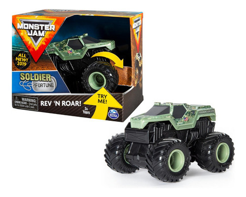 Brinquedo Monster Jam Rev N Roar Soldier Fortune Sunny 2023 Cor Verde