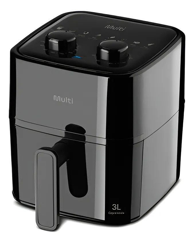 Air Fryer Fritadeira Eletrica Multilaser Home 3litros Preto