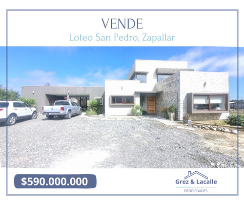 Se Vende Espectacular Casa En Loteo San Pedro Zapallar.