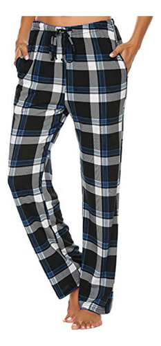 Pantalones K Para Mujer, Pijama Cómodo Con Estampado A Cuadr