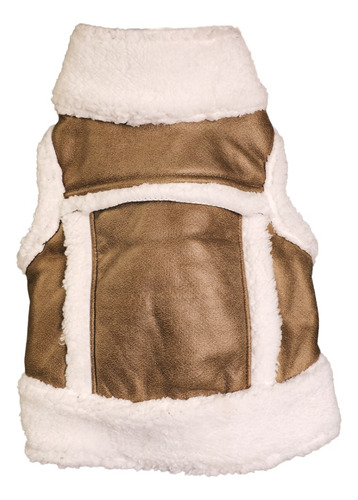 Roupa Pet Colete Roupinha Casaco Bege Para Cachorros Gatos Cor Bege 04