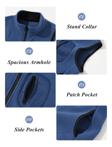 Chaqueta Sin Mangas Chaleco Polar Con Cremallera Niños