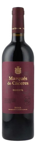 Caja De 12 Vino Tinto Marques De Caceres Reserva 750 Ml