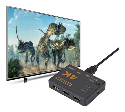 Switch Hub Hdmi 4k 3 A 1 Para Pc Consolas Tv Lap Con Control