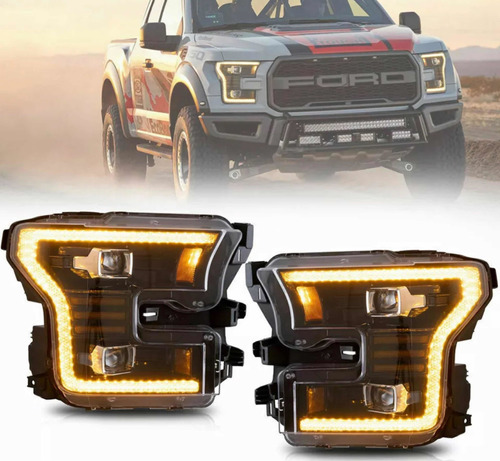 Par De Faros Full Led Ford Lobo F150 2015 2016 2017 Vland