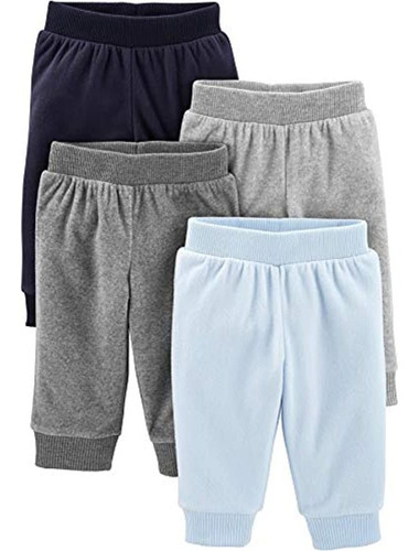 Pantalones De Vellón De 4 Paquetes De Baby Boys De Simple