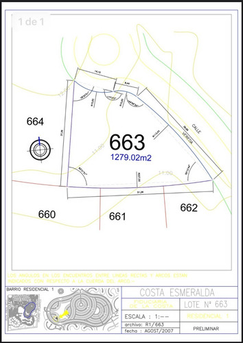 Imagen 6 de 6 de Lote 653 Residencial 1. Amplio Terreno En Venta - Costa Esmeralda - Precio Correcto, Leer Descripción.