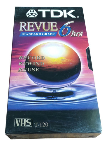 Vhs Cassette Tdk Revue T-120 Pack X2