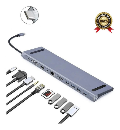Hub Dock Station 11 Saídas Dell Inspirion / Vostro - Usb C