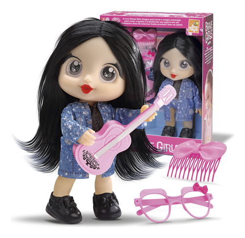 Boneca Ana Cantora Boiadeira Brave  Com Acessórios E Violão