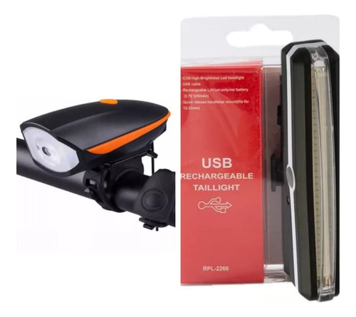 Kit De Lámparas De Bicicleta Delantera Y Trasera