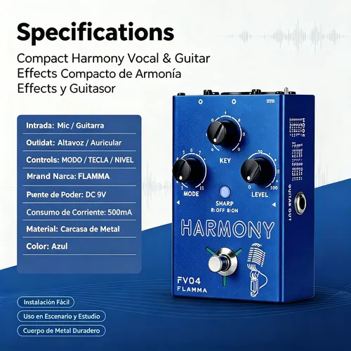Pedal De Efeitos Harmonia Vocal Flamma Fv04 Para Voz | MercadoLivre