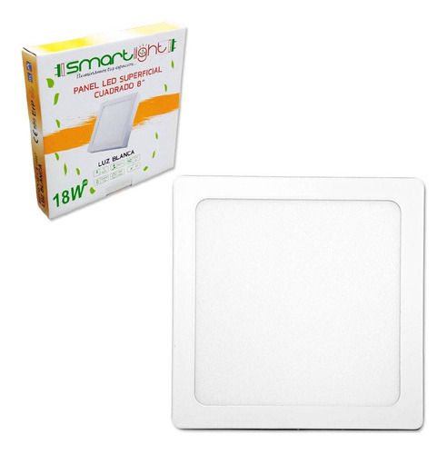 Panel Led Cuadrado Sobreponer 18w 6500k  Smartlight