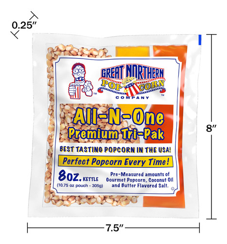 Popcorn Great Northern Popcorn, Todo En Uno, 10.75 Oz, 24 Ca