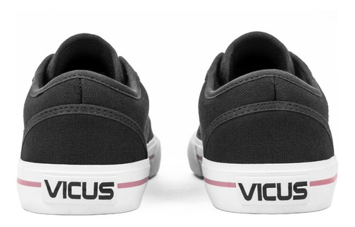 Imagen 4 de 8 de Zapatillas Vicus Folk Lona Negro Rosa Viejo