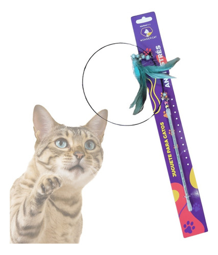 Wonder Cat Varilla Con Alambre Y Plumas 