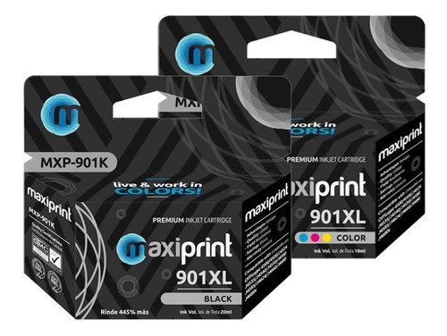 Cartucho Compatible Hp 901xl Negro Y Color Cc654a Cc656a