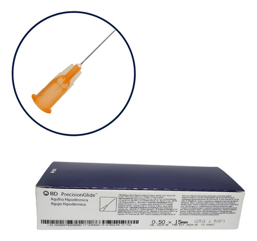 Aguja Hipodermica 25gx5/8 15x5 Bd X100 0 Ml