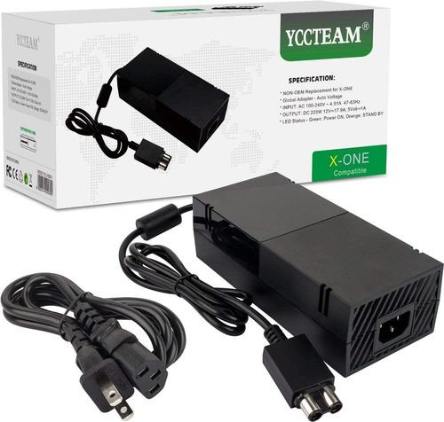 Yccteam Ladrillo De Fuente De Alimentación Para Xbox One Con