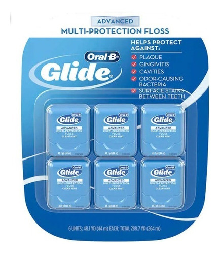 Oral-b Glide Advanced Multi Protection Floss 6 Pack 44m C/u