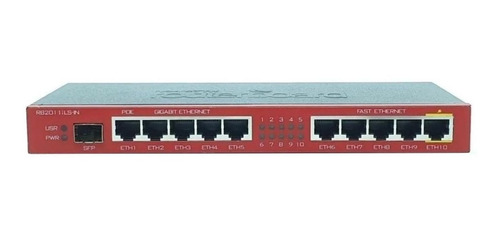 Imagen 1 de 2 de Router MikroTik RouterBOARD RB2011iLS-IN negro y rojo