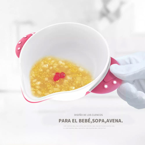 Imagen 5 de 6 de Ventosa De Pared Antideslizante Vajilla Para Bebés Platos