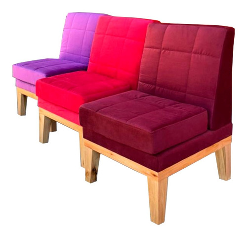Sillon Sofa Individual Butaca Chenille / Eco Cuero