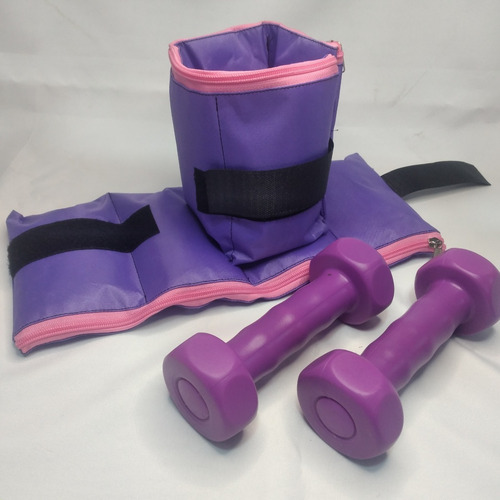 Imagen 2 de 5 de 2 Mancuernas 1 Kg + 2 Tobilleras De 1 Kg. Pesitas Y Tobiller