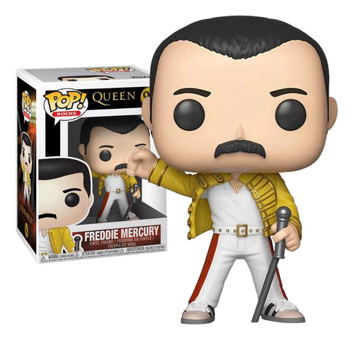 Funko Pop Queen Freddie Mercury Wembley Chamarra Amarilla