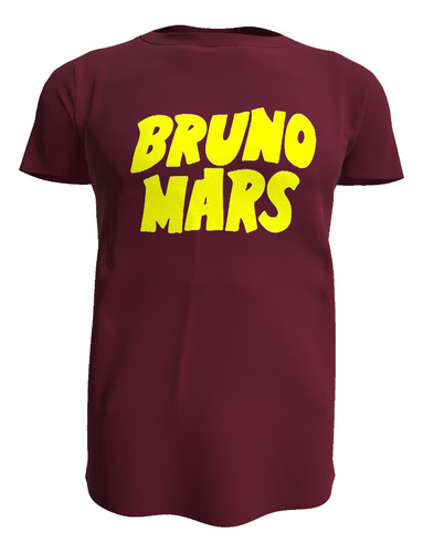 Polera Bruno Mars Fans 100% Algodon Letras, Varias Tallas