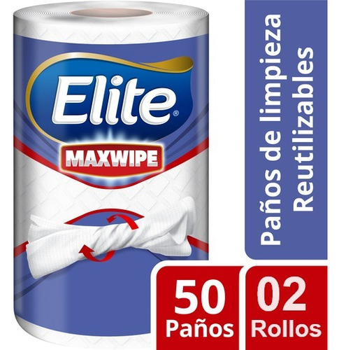 Paños De Limpieza Maxwipe Reutilizable 02 Rollos X 50 Paños.