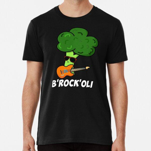 Remera B-rock-oli Funny Rocker Broccoli Puns (bg Oscuro) ALG