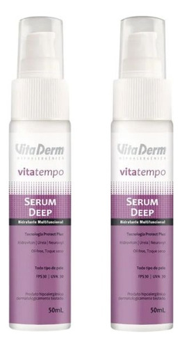 Kit 2 Unidades Vita Derm Vita Tempo Serum Deep Fps 30 50ml