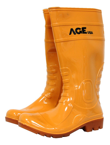 Bota De Goma Pvc S/puntera Beige Talla-39 (par)