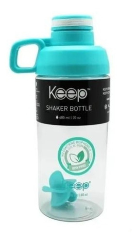 Imagen 1 de 10 de Botella Keep Shaker 600ml Con Mezclador Batidos Fit Kuchen