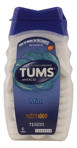 Tums Ultra 1000 Menta Tamano 72 Unidades (paquete De 2)