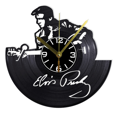 Reloj De Pared Disco Vinil Vinilo Acetato Elvis 04 Mu031