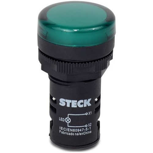 Luz Piloto Verde Señal Led 22mm  Ac 110v Slds2202 Steck