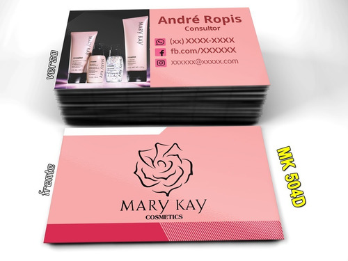 Cartão De Visita 9x5 Mary Kay Arte Pronta Mk4d
