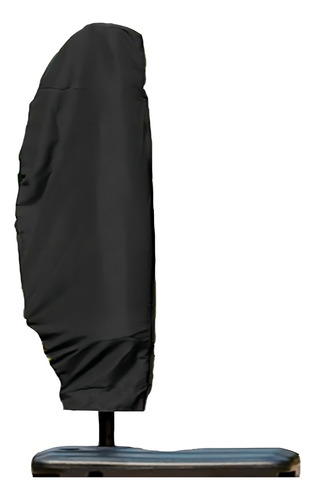 Capa Protetora P/ Ombrelone Lateral Impermeável Preta Cor Preto Lisa