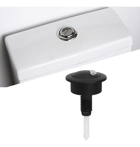 Cisterna De Inodoro De Doble Negro Con Plata 8,7 Cm X 4,8 Cm