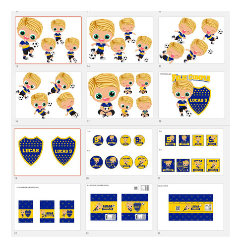 Kit Imprimible Editable De Boca Jr Nene Super Completo