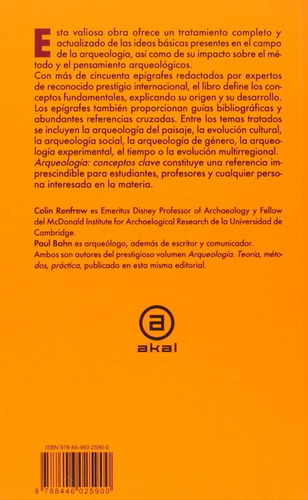 Colin Renfrew Paul Bahn Arqueología Conceptos Claves Akal