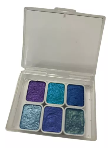 Acuarelas Metalizadas - Pack De 6 Pastillas - Color Azul