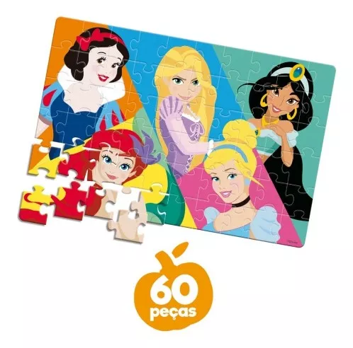 Jogo Quebra Cabeça Princess Princesas - 100 Peças - Jogo De Tabuleiro - #